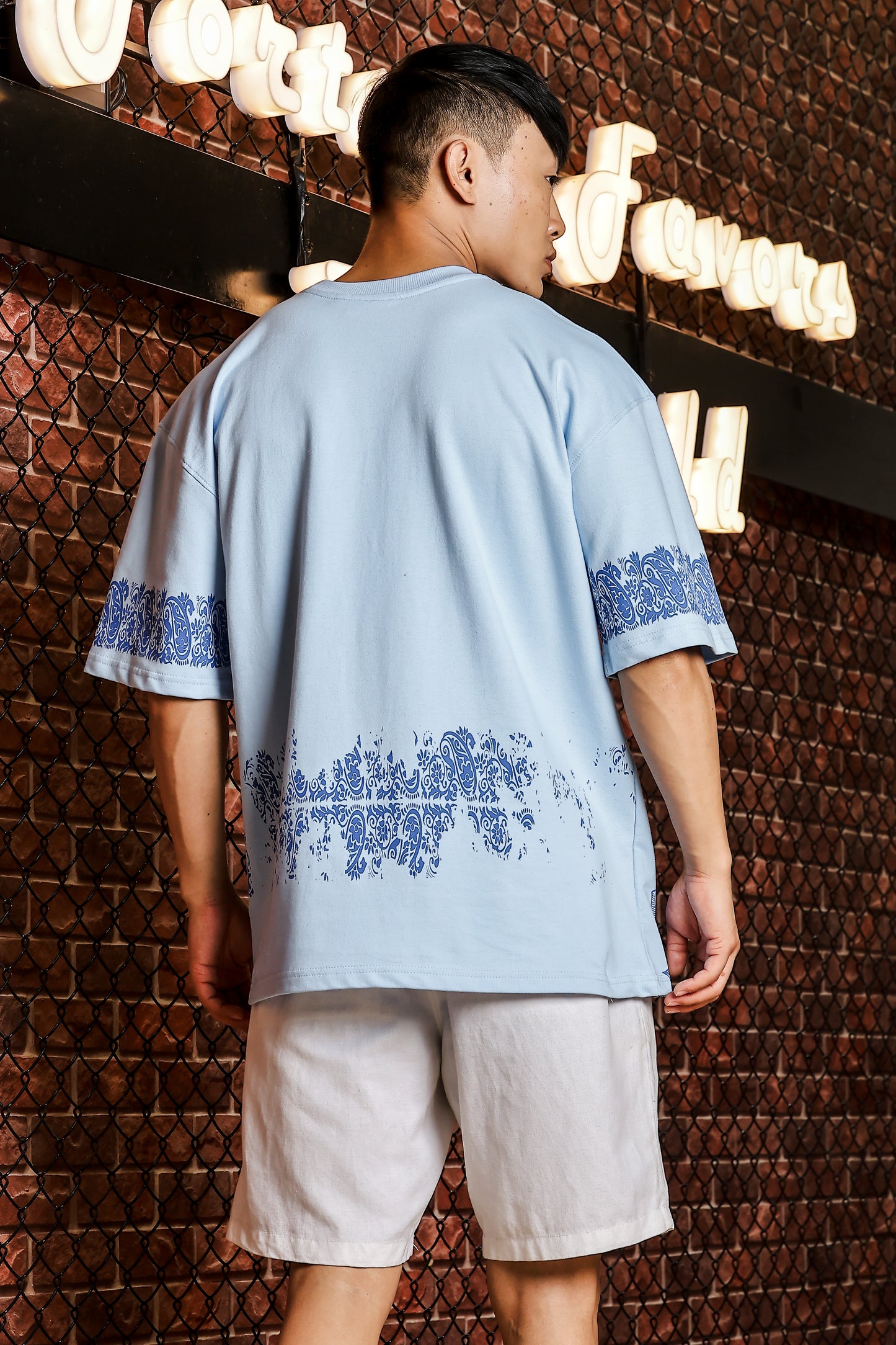 Regal Rise Blue Oversized T-Shirt