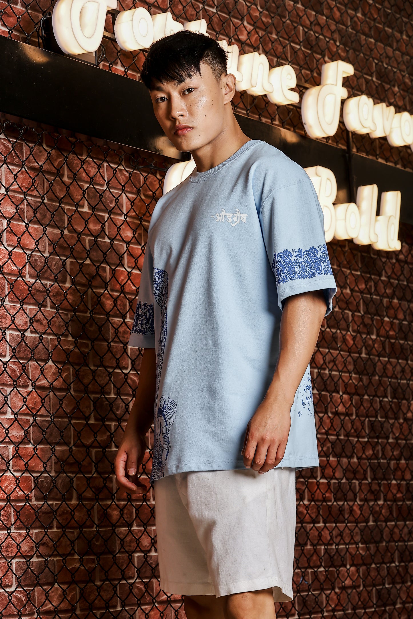 Regal Rise Blue Oversized T-Shirt
