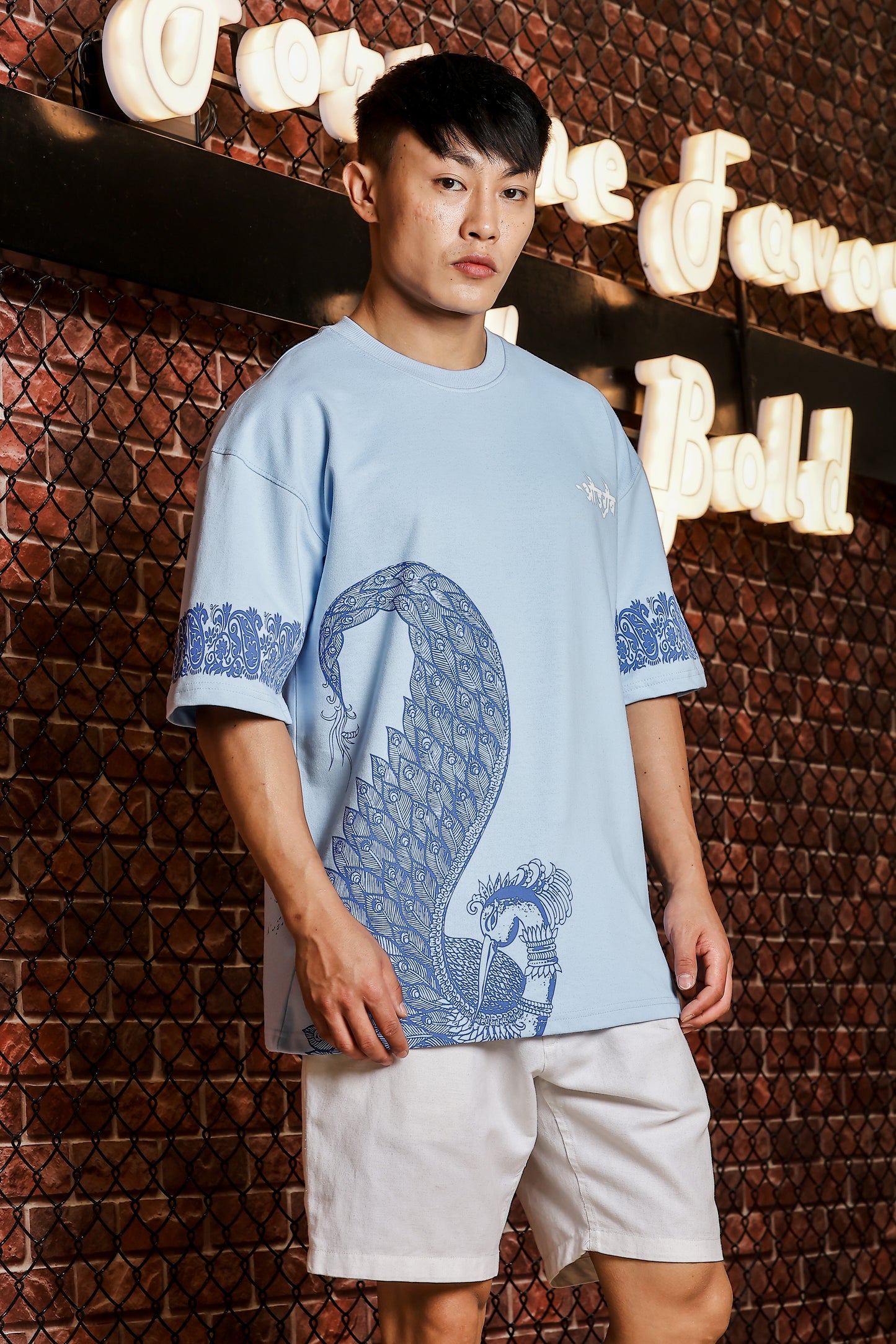 Regal Rise Blue Oversized T-Shirt