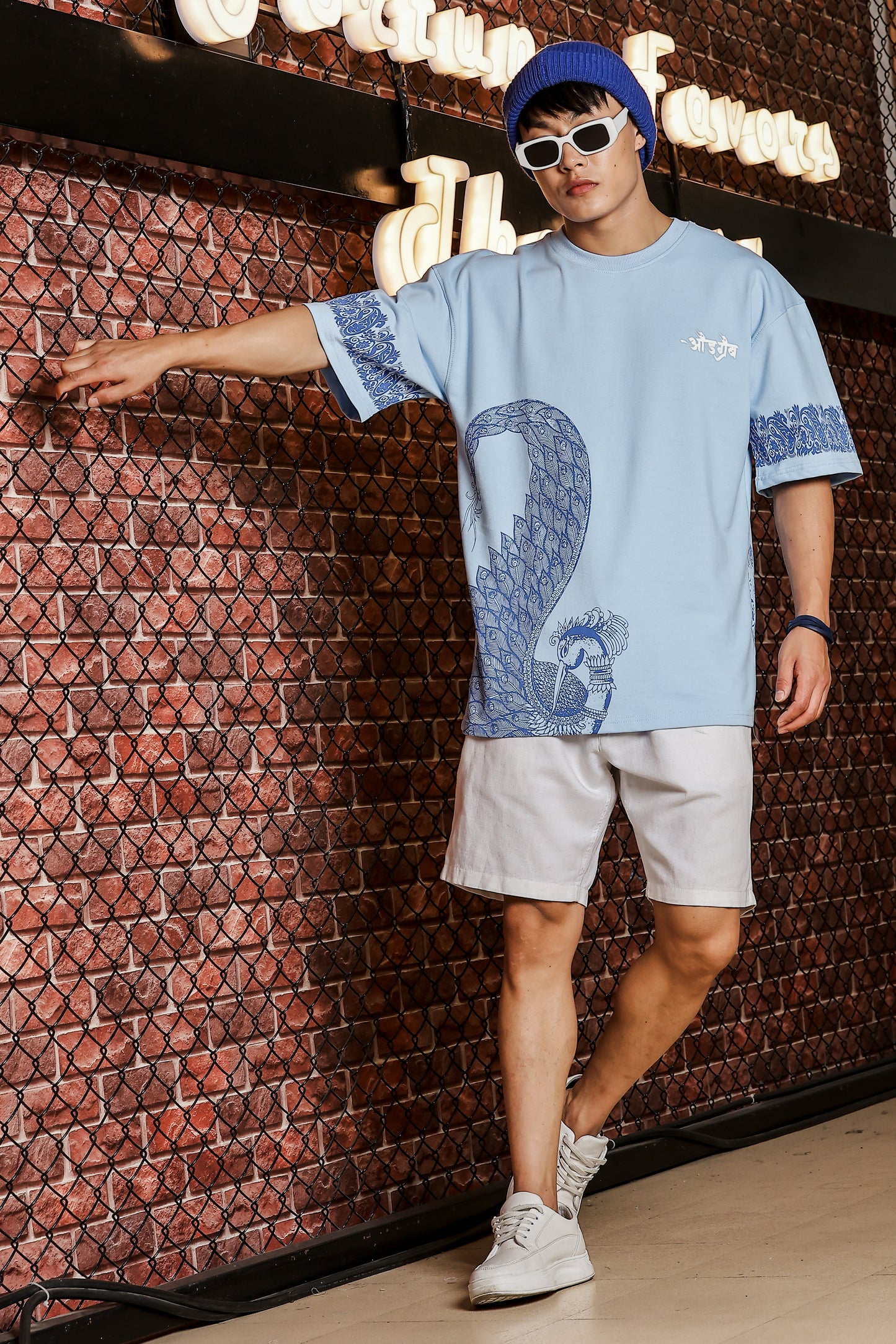 Regal Rise Blue Oversized T-Shirt