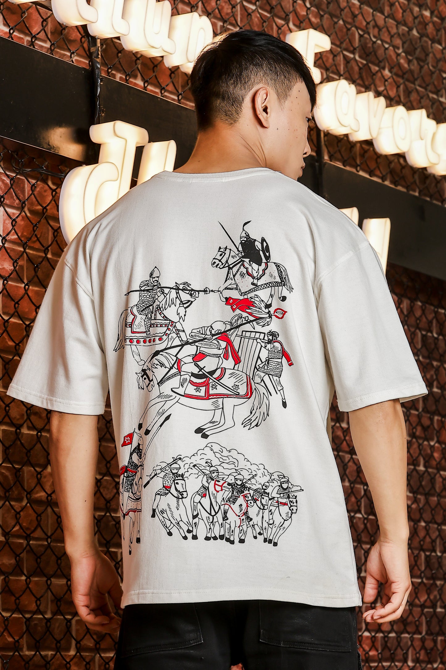 Warrior Edition Oversized Off-White T-shirt