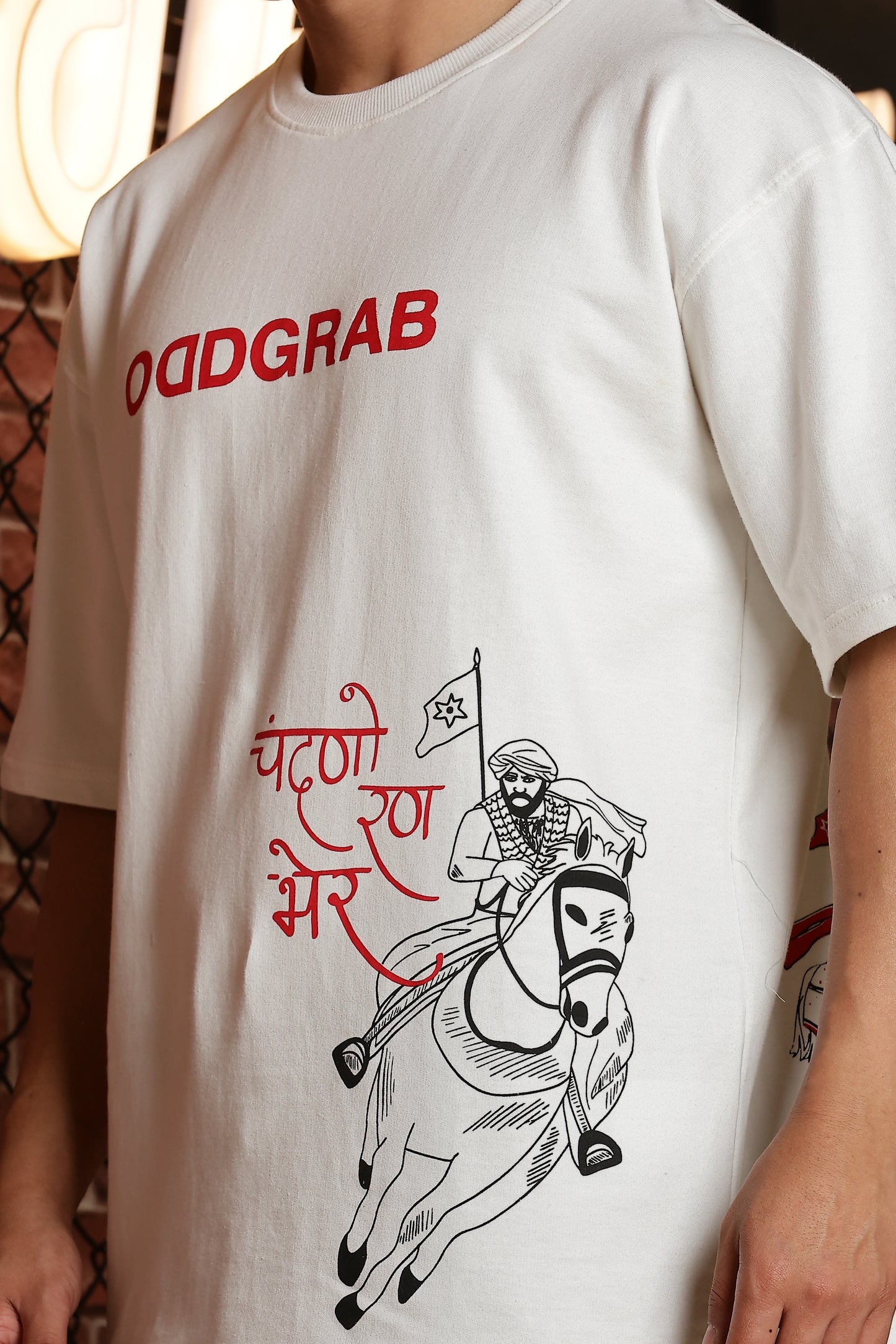 Warrior Edition Oversized Off-White T-shirt