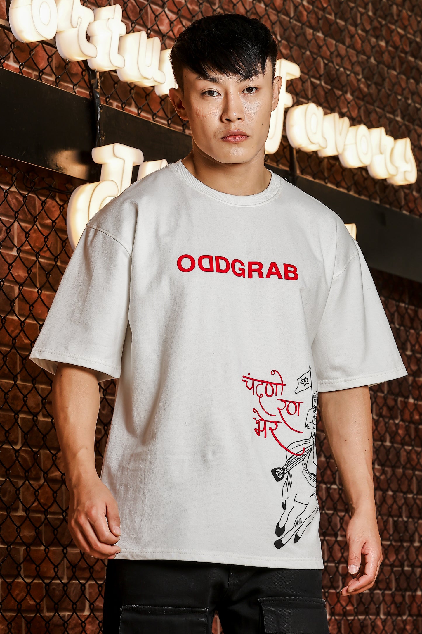 Warrior Edition Oversized Off-White T-shirt