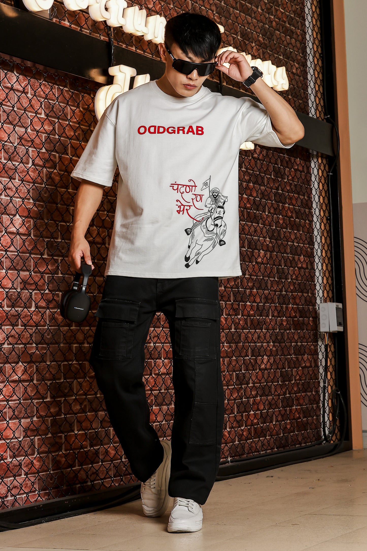 Warrior Edition Oversized Off-White T-shirt