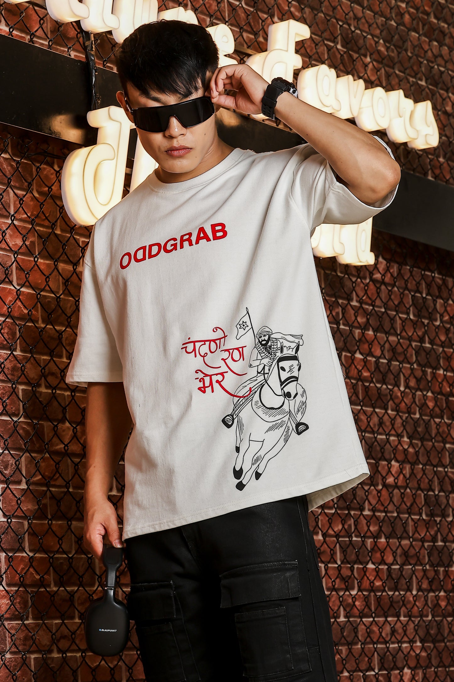 Warrior Edition Oversized Off-White T-shirt