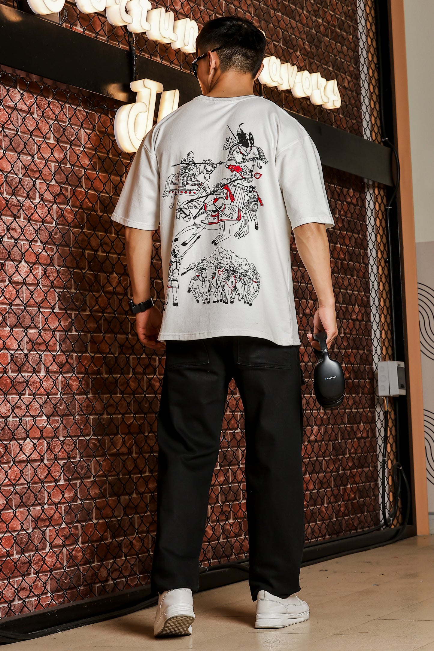 Warrior Edition Oversized Off-White T-shirt