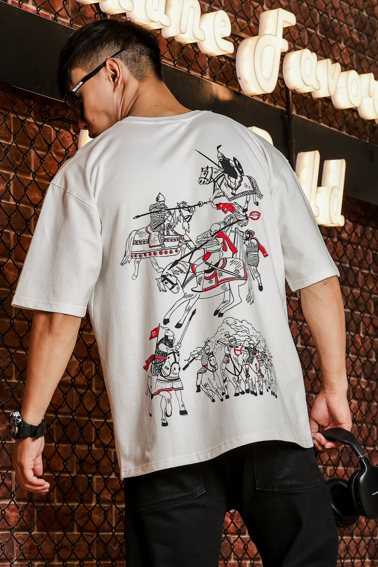 Warrior Edition Oversized Off-White T-shirt