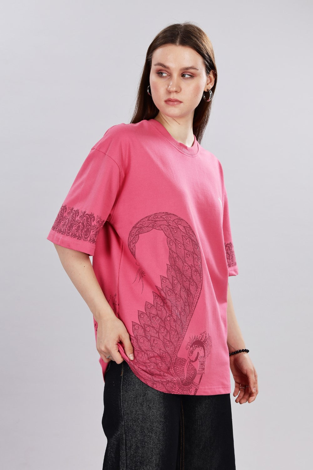 Regal Rise Pink Oversized T-Shirt