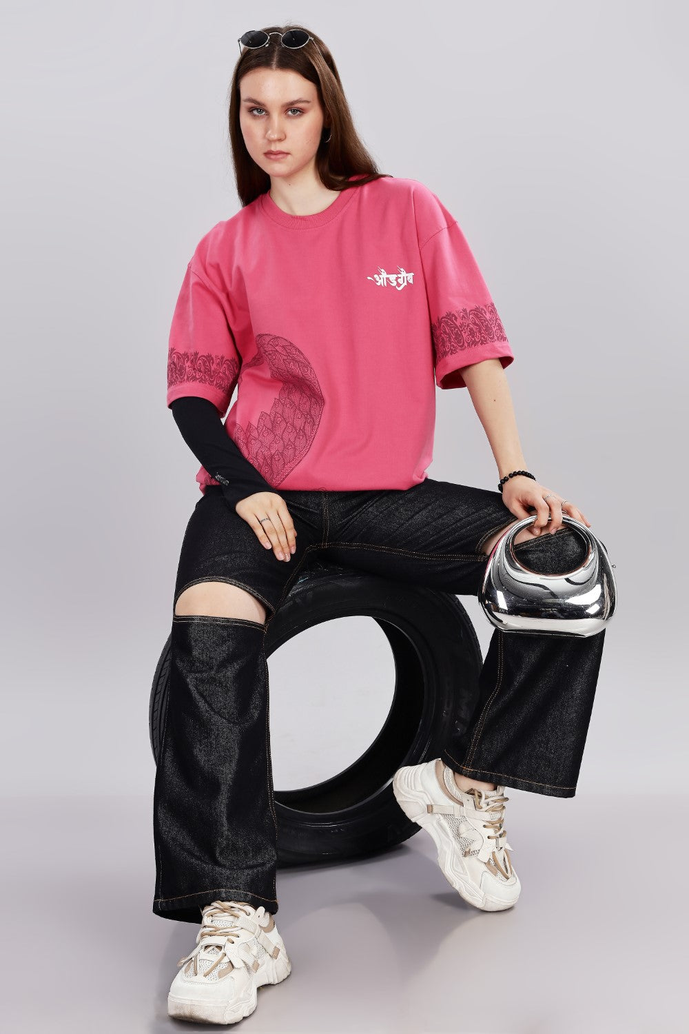 Regal Rise Pink Oversized T-Shirt