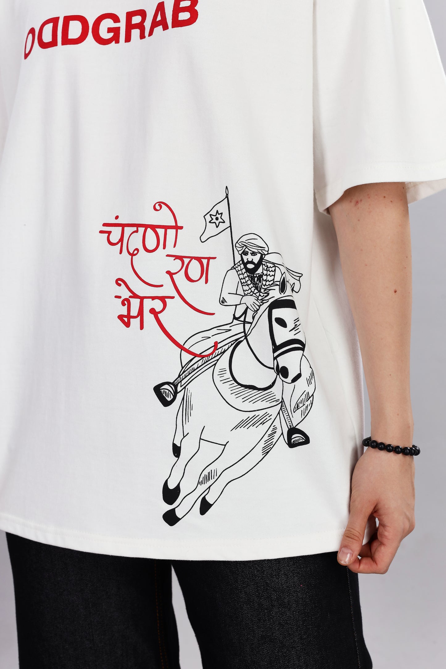 Warrior Edition Oversized Off-White T-shirt