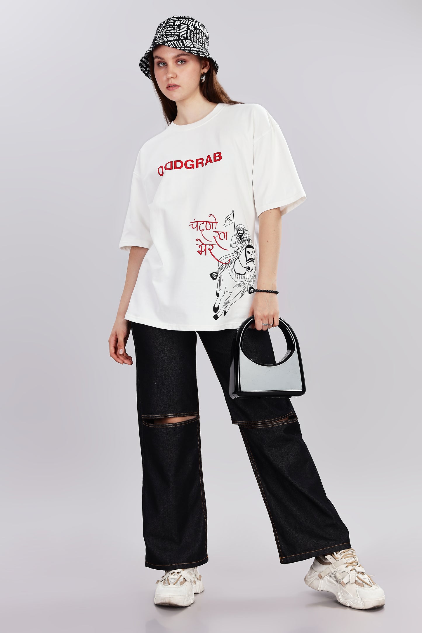 Warrior Edition Oversized Off-White T-shirt