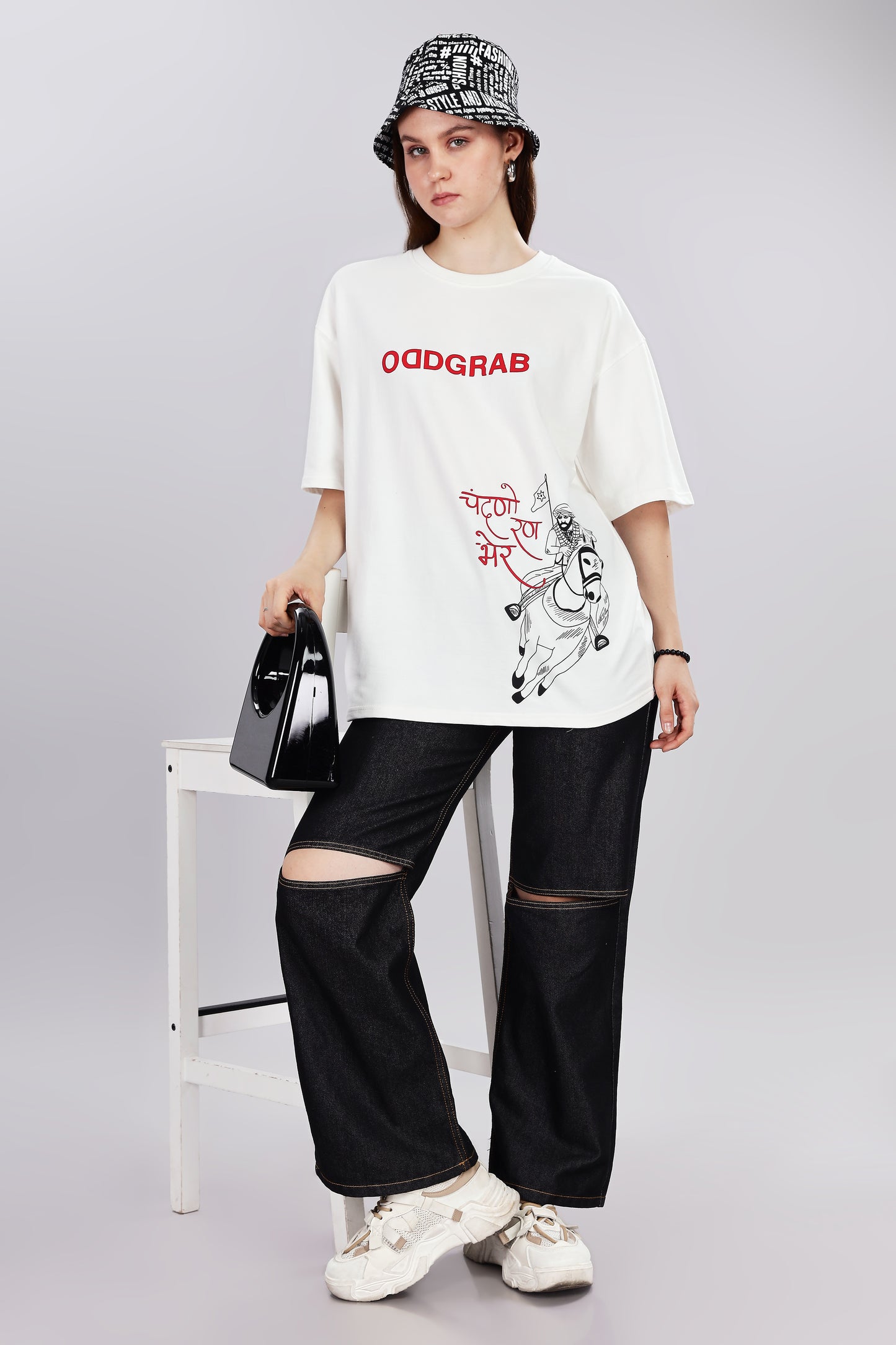 Warrior Edition Oversized Off-White T-shirt