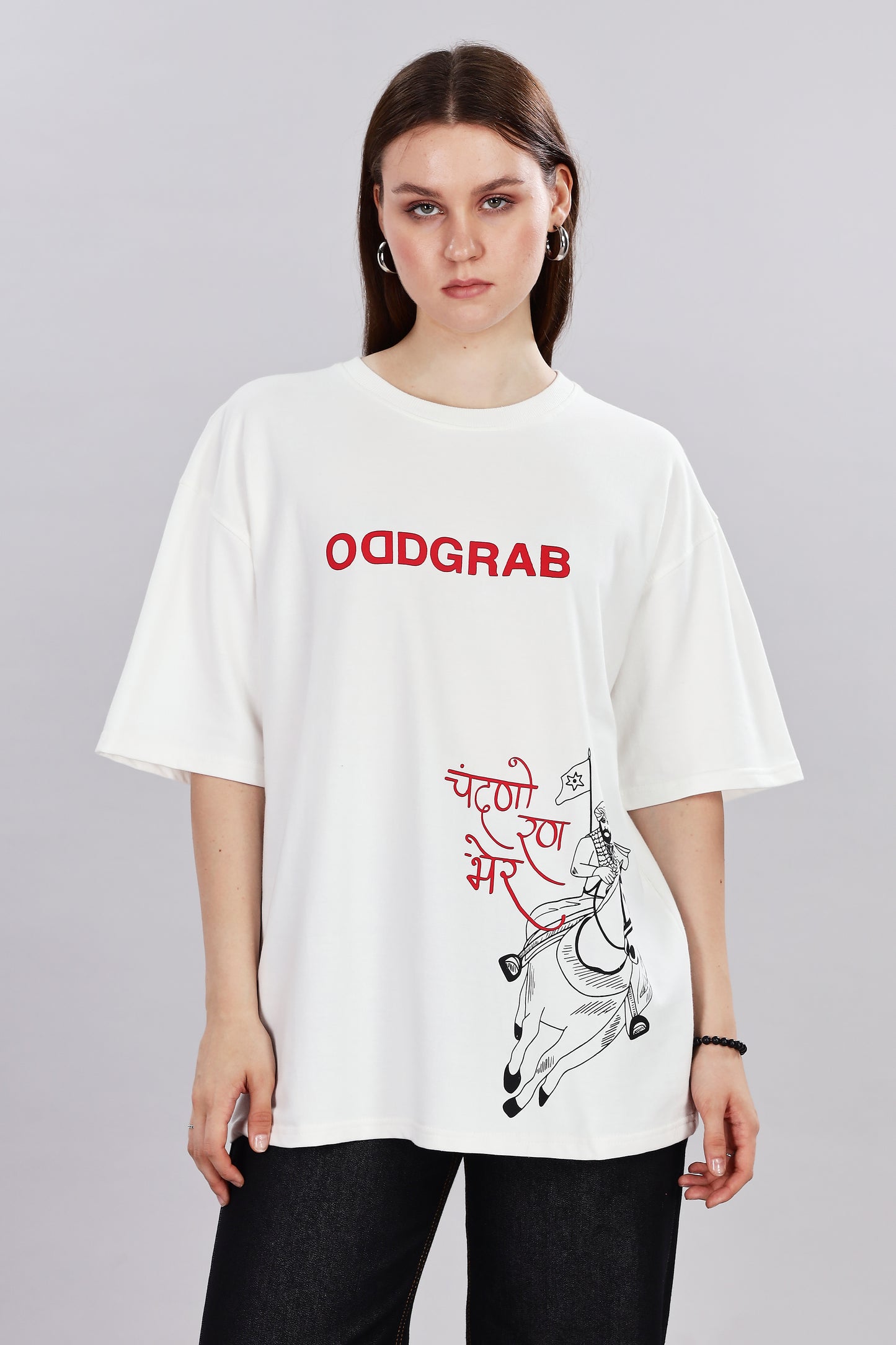 Warrior Edition Oversized Off-White T-shirt
