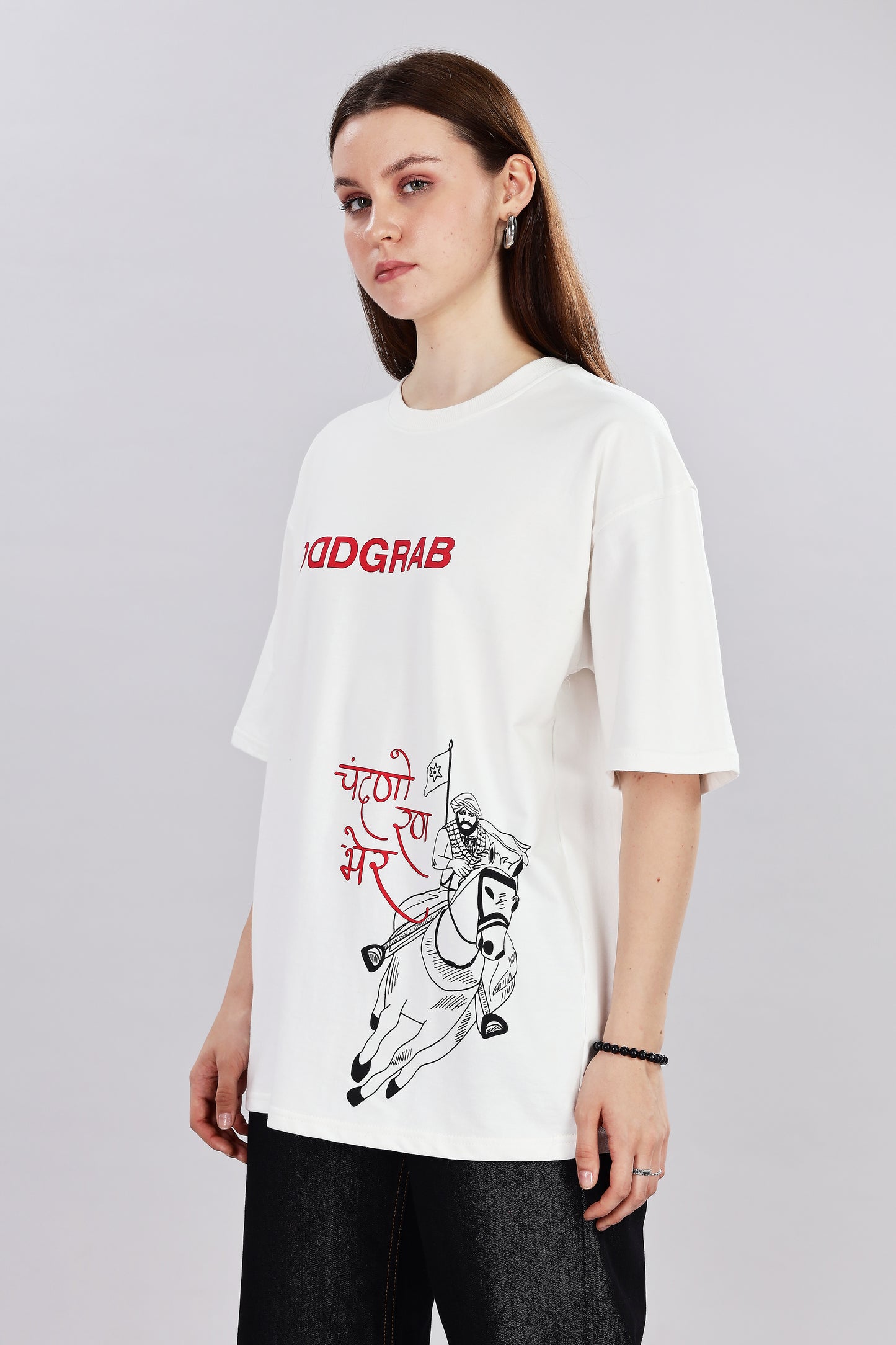 Warrior Edition Oversized Off-White T-shirt
