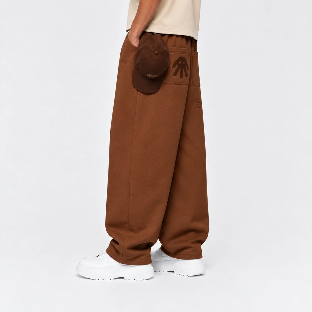 Brown Utility Baggy Sweatpants
