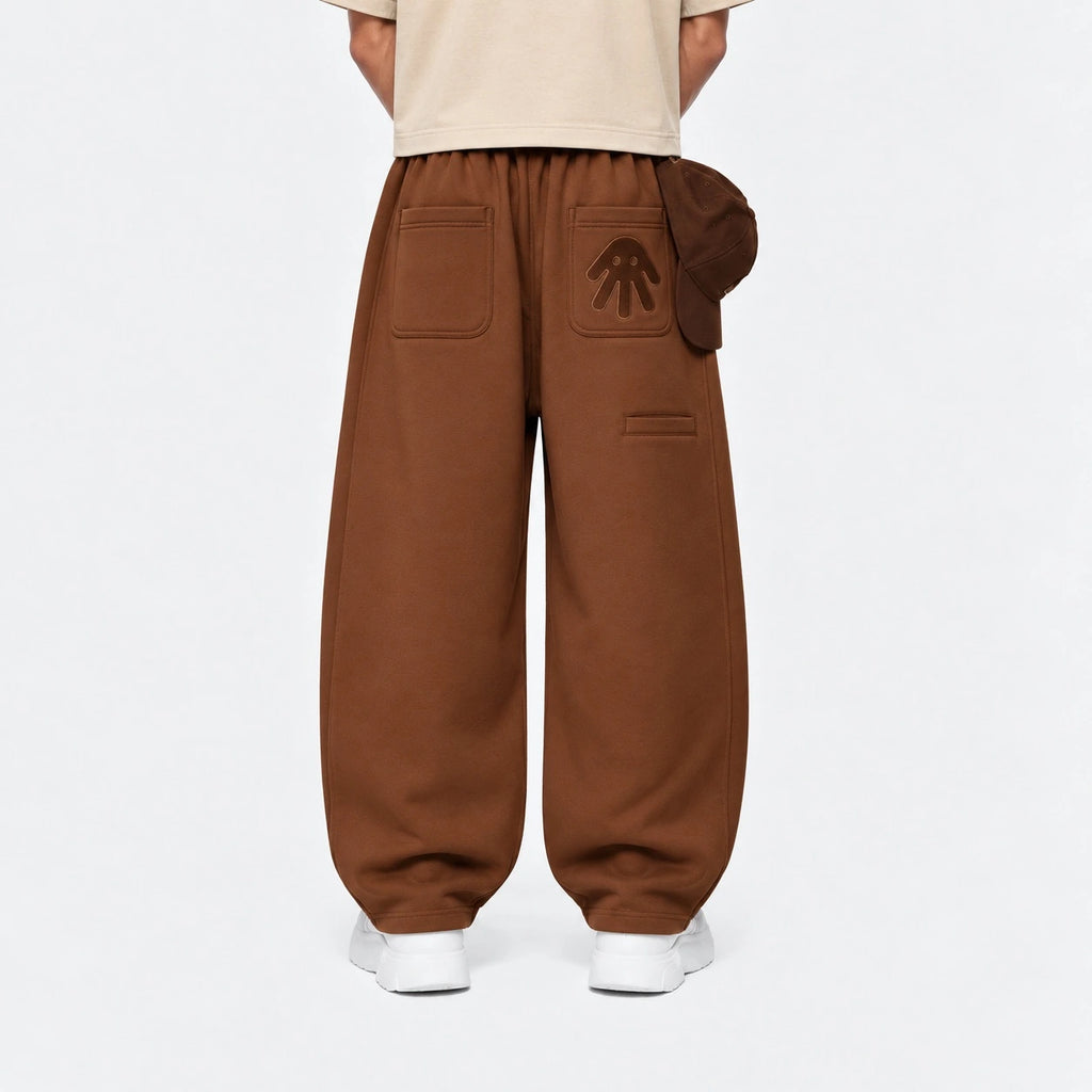 Brown Utility Baggy Sweatpants