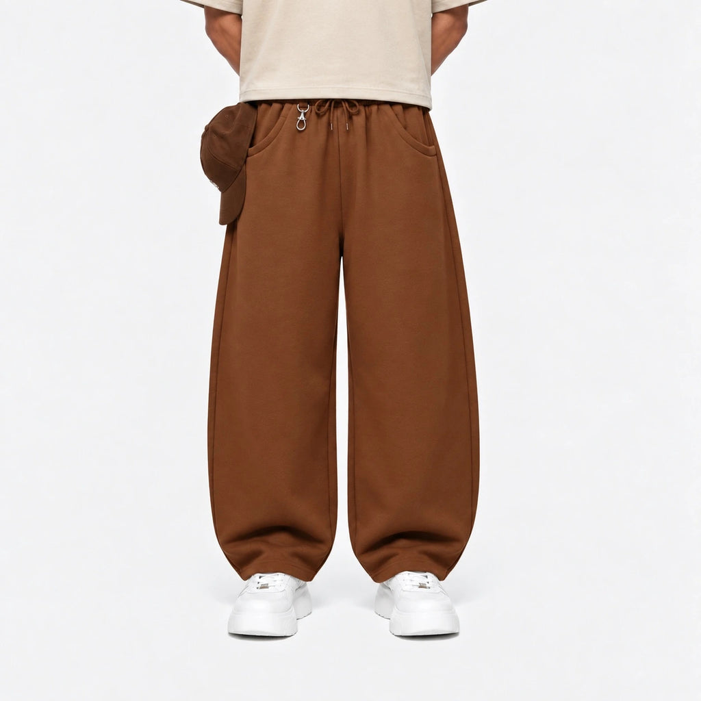Brown Utility Baggy Sweatpants