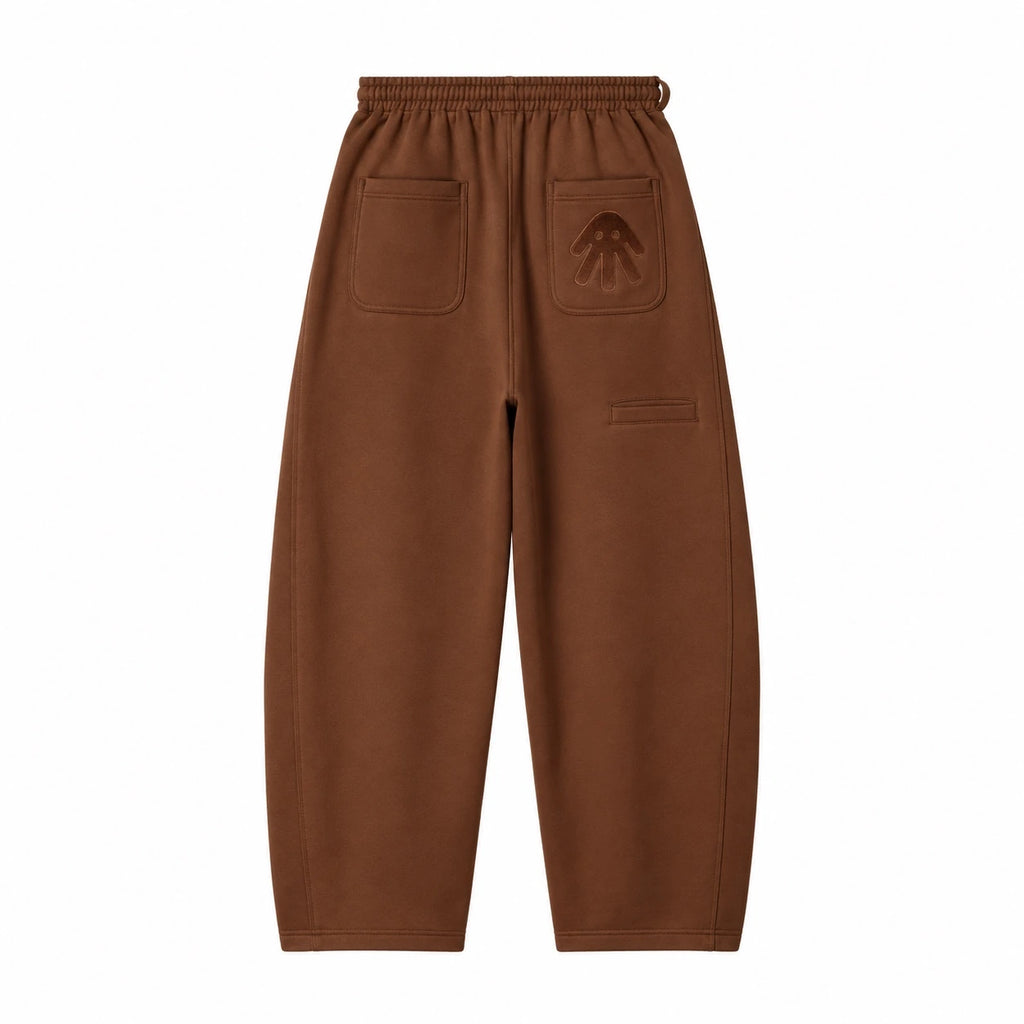 Brown Utility Baggy Sweatpants