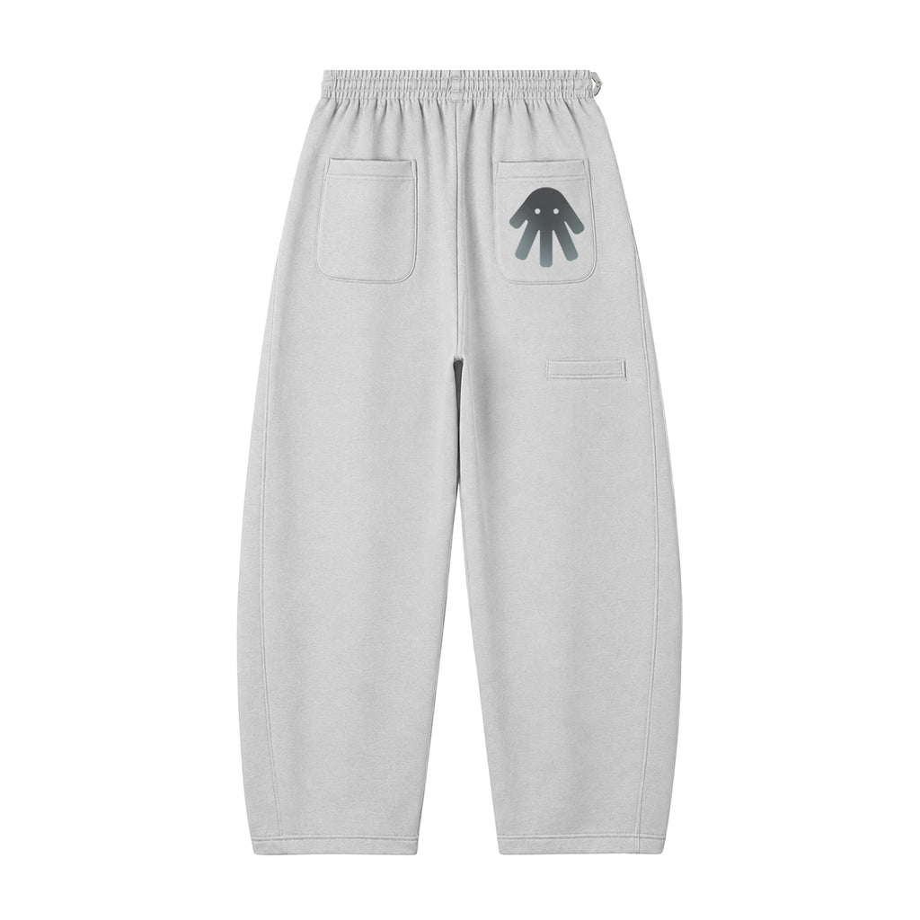 White Utility Baggy Sweatpants