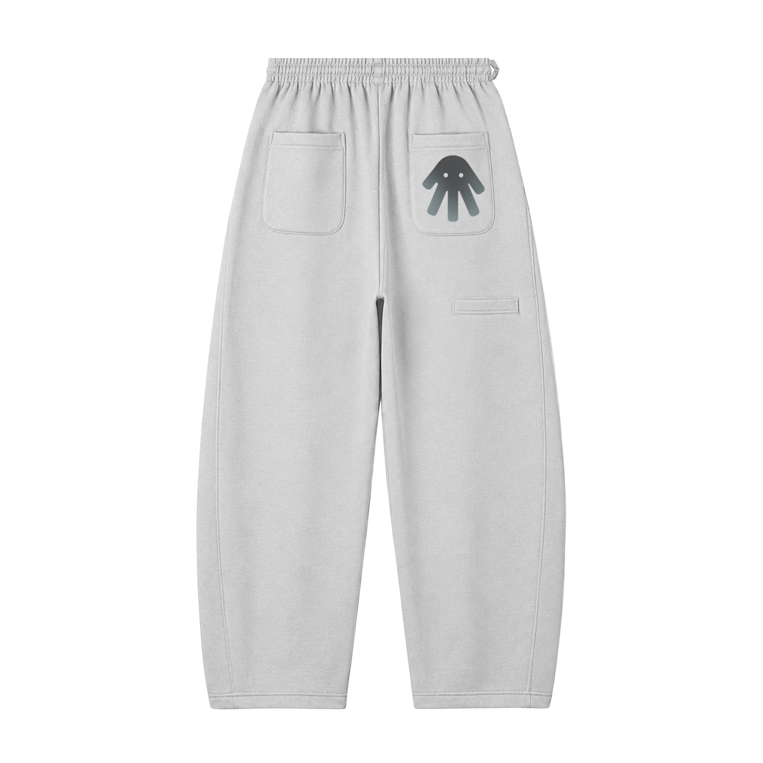 White Utility Baggy Sweatpants