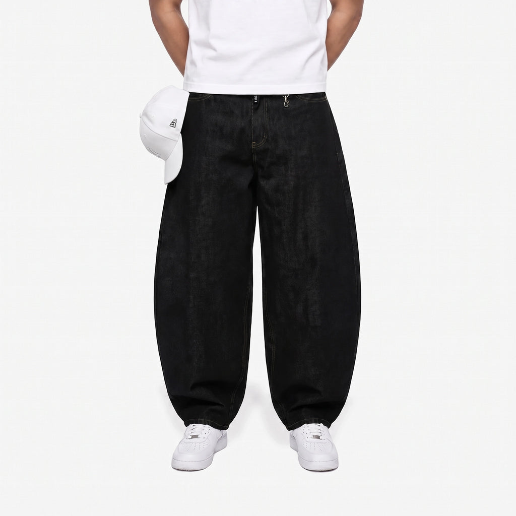 Noir Utility Baggy Jeans