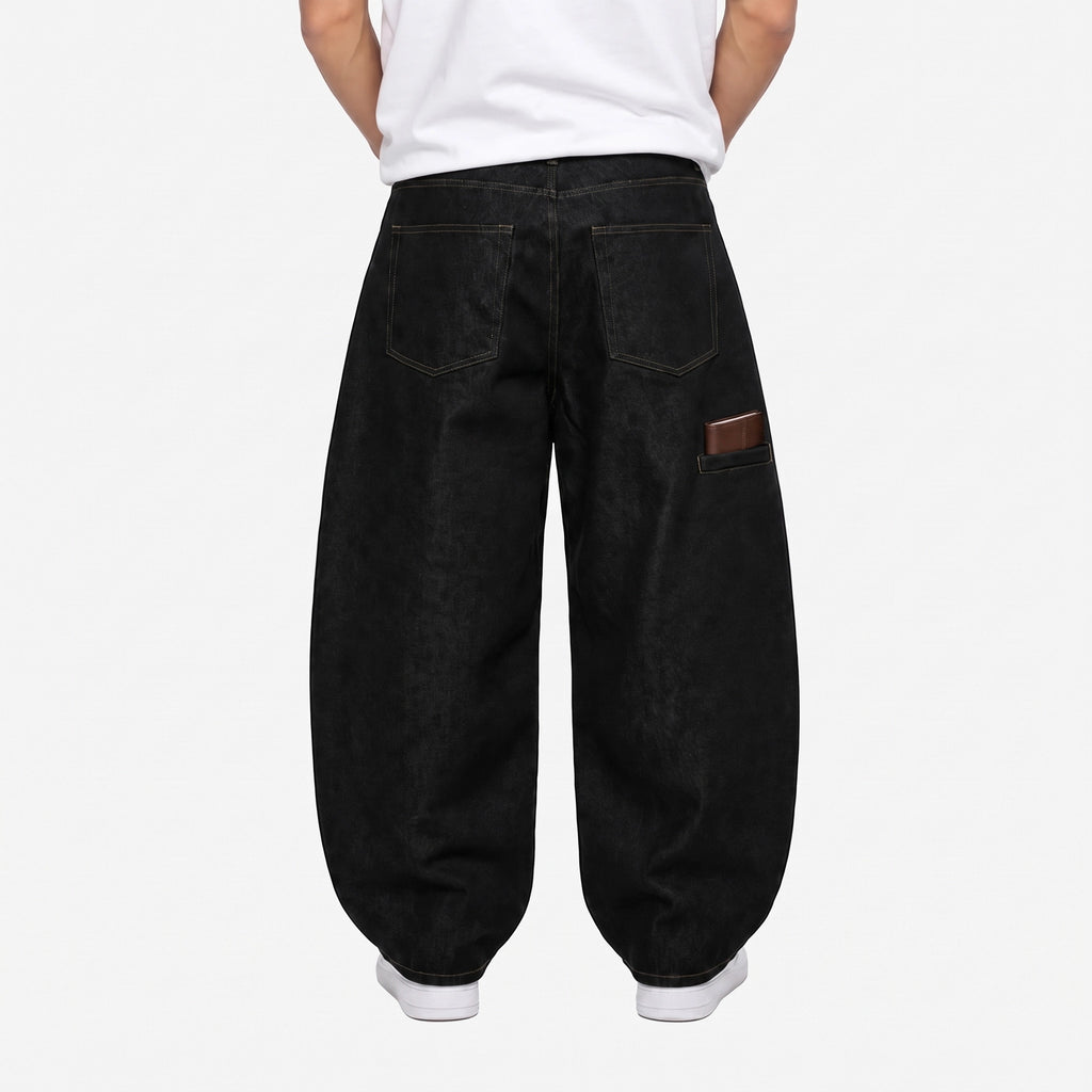 Noir Utility Baggy Jeans