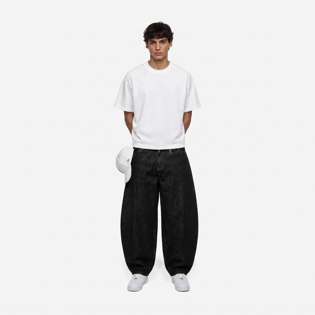 Noir Utility Baggy Jeans