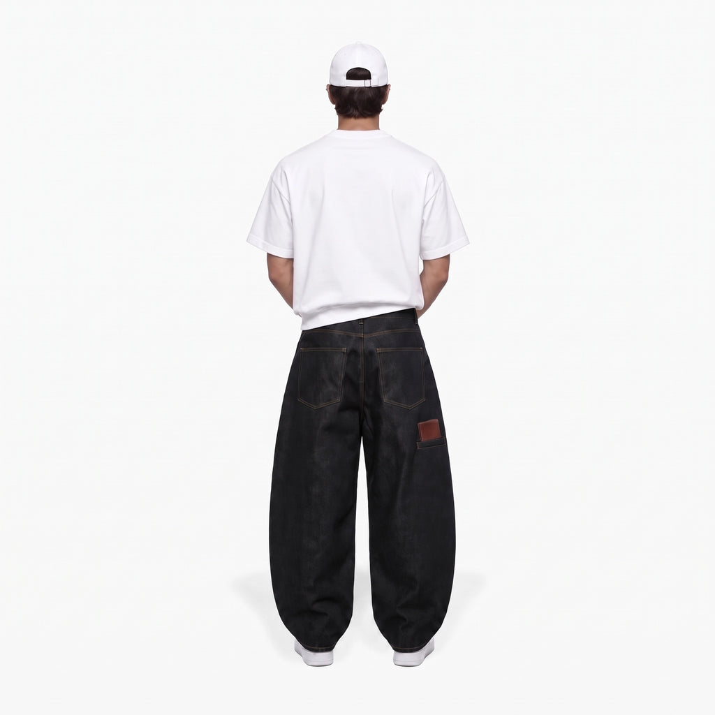 Noir Utility Baggy Jeans