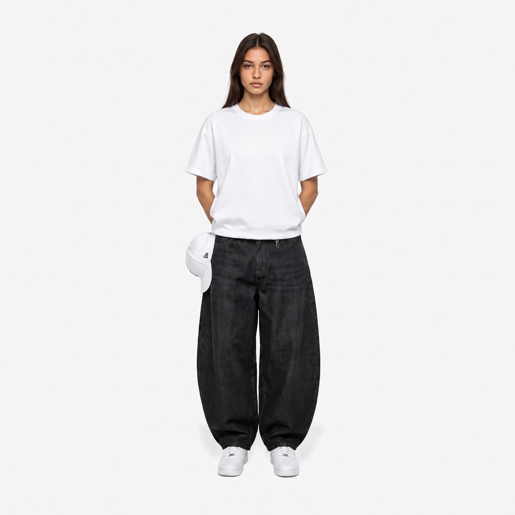 Noir Utility Baggy Jeans