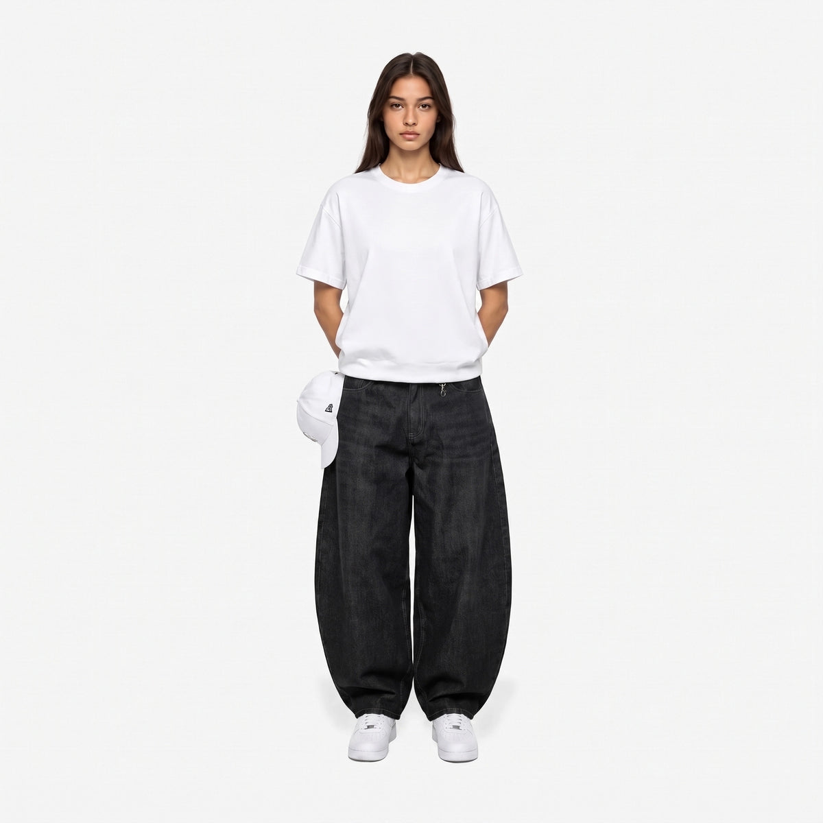 Noir Utility Baggy Jeans