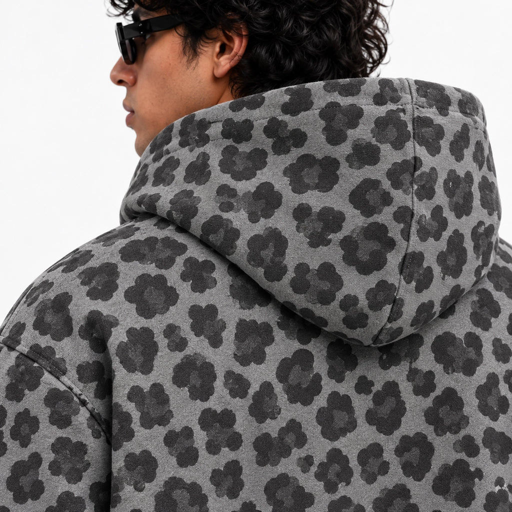 Shadow Leopard Zip Hoodie