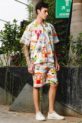 Amalfi Escape Printed Co-ord Set – Vibrant Vacation Mode