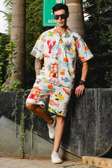 Amalfi Escape Printed Co-ord Set – Vibrant Vacation Mode