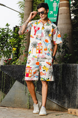 Amalfi Escape Printed Co-ord Set – Vibrant Vacation Mode