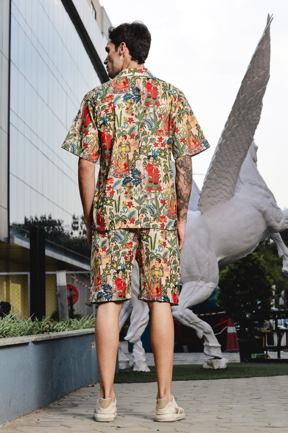 Heritage Bloom Beige Co-ord Set – Art Meets Culture