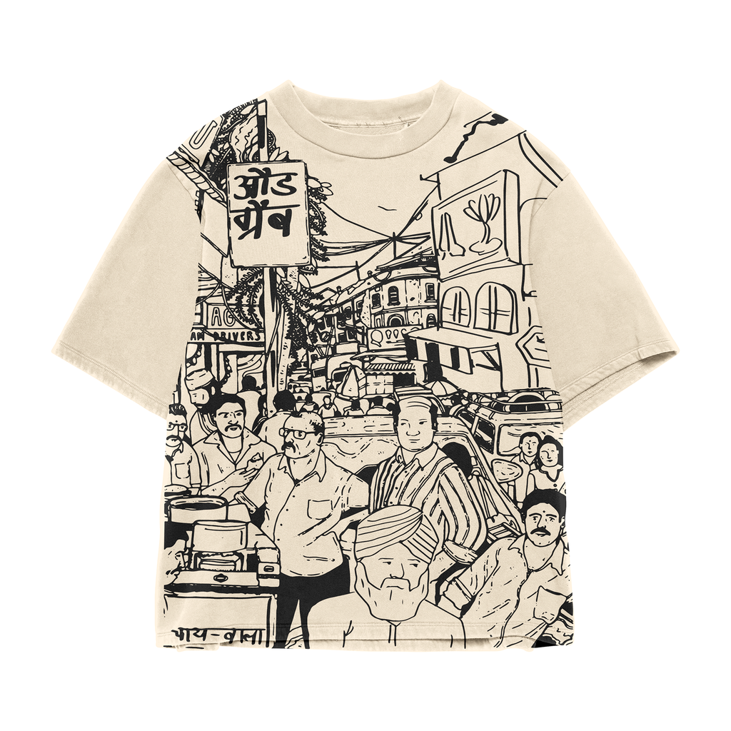 Bazar Echo Oversized Cream T-shirt