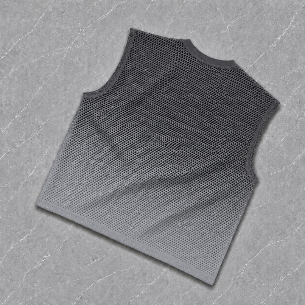 Grey Mesh Tank Top
