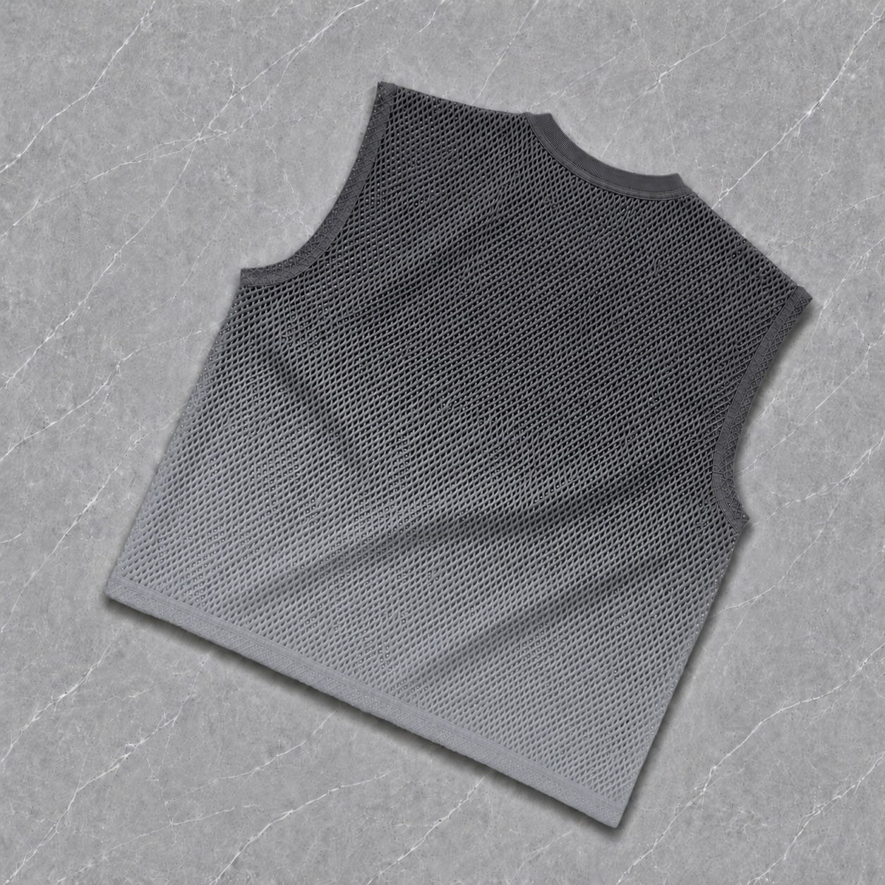Grey Mesh Tank Top
