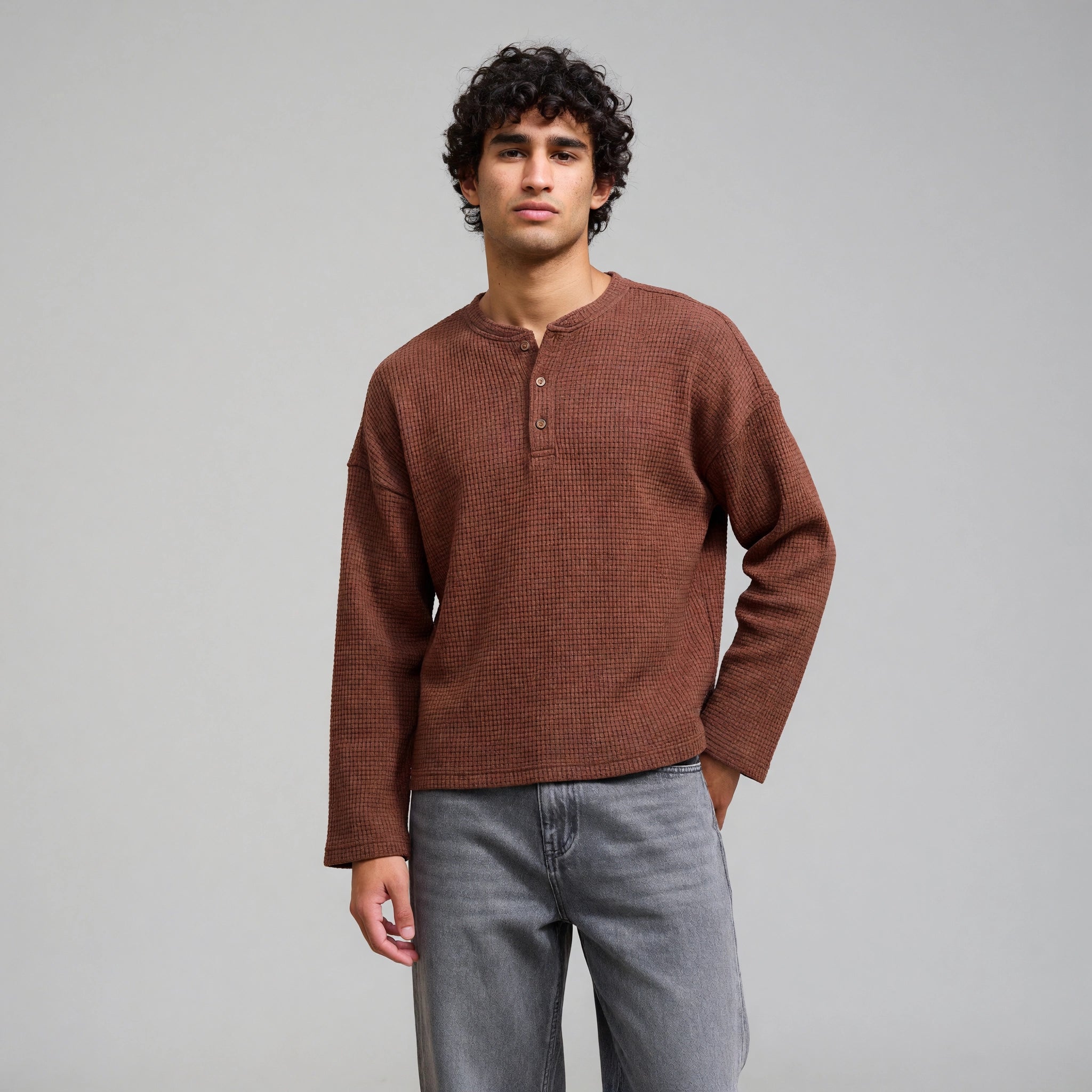 Coffee Waffle Henley