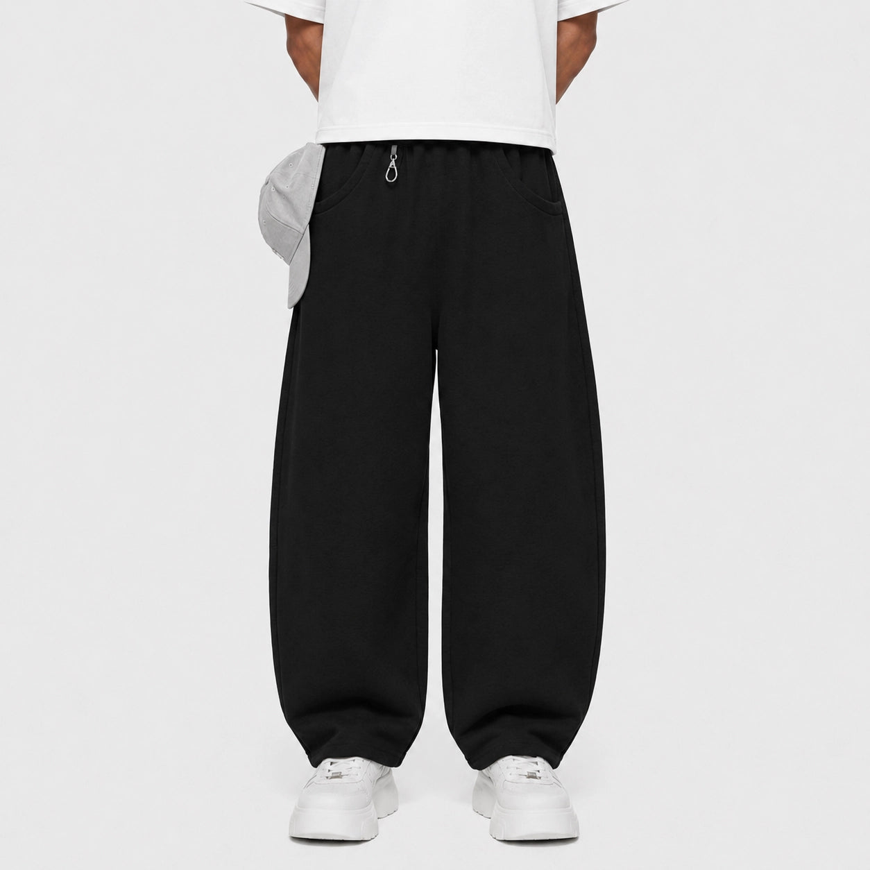 Black Utility Baggy Sweatpants