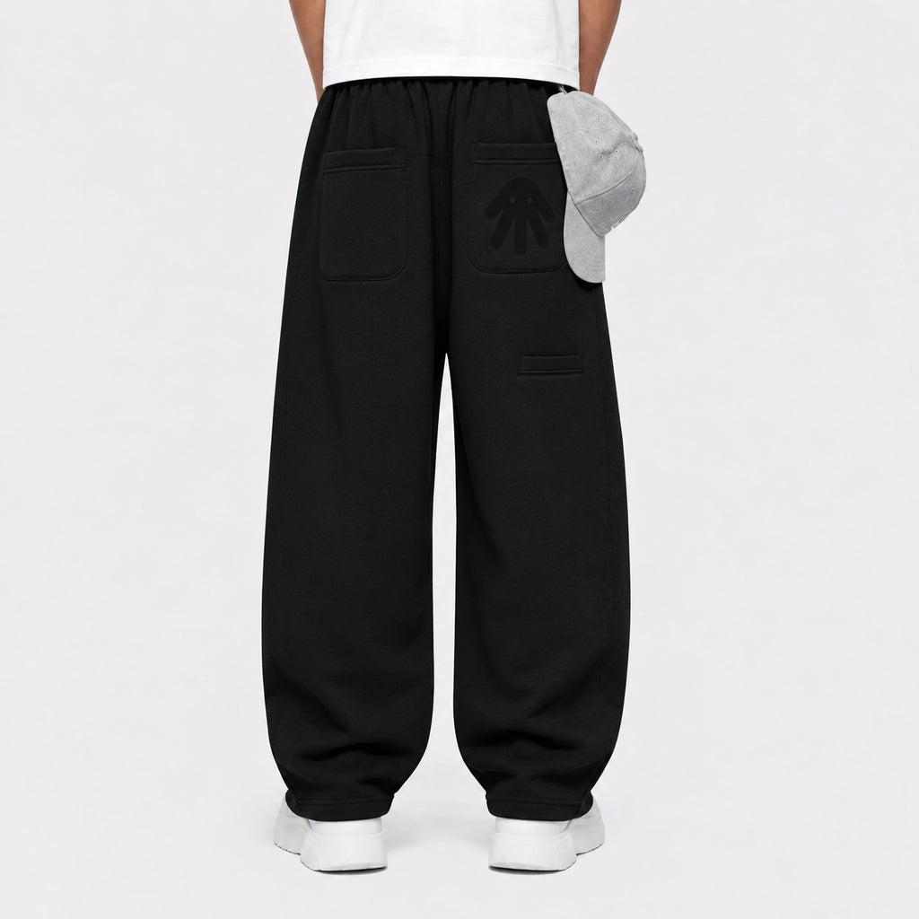 Black Utility Baggy Sweatpants