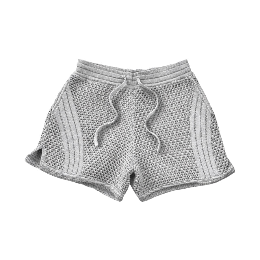 LIGHT GREY MESH SHORTS