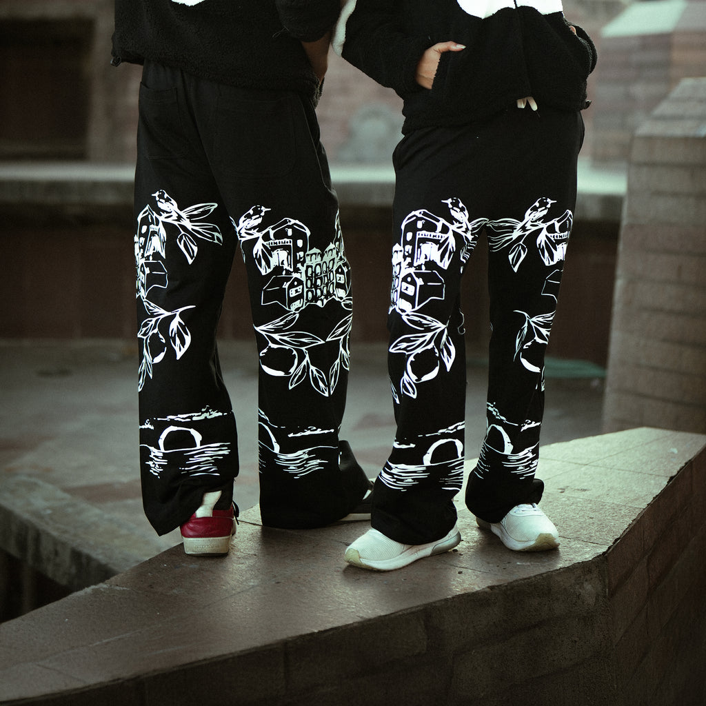 Midnight Sketch Flare Pants