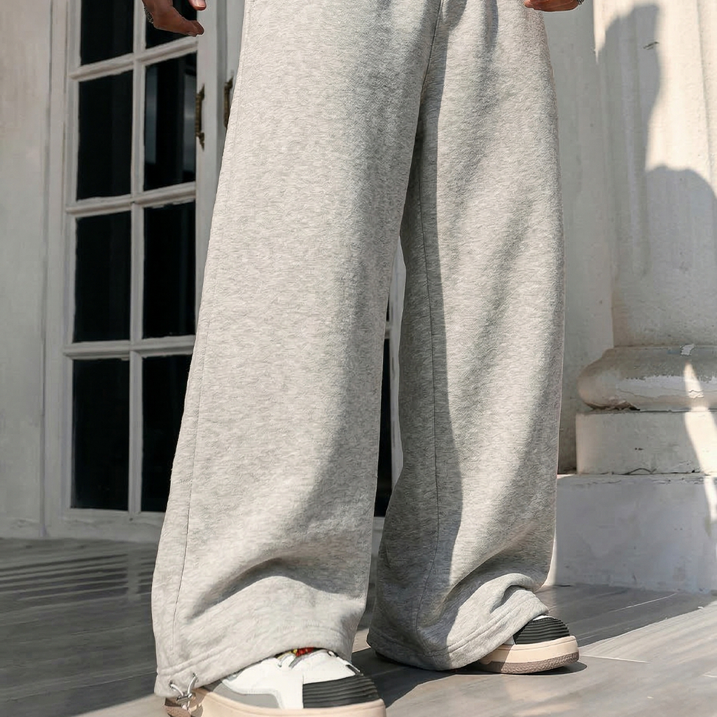Record Baggy Black Sweatpants