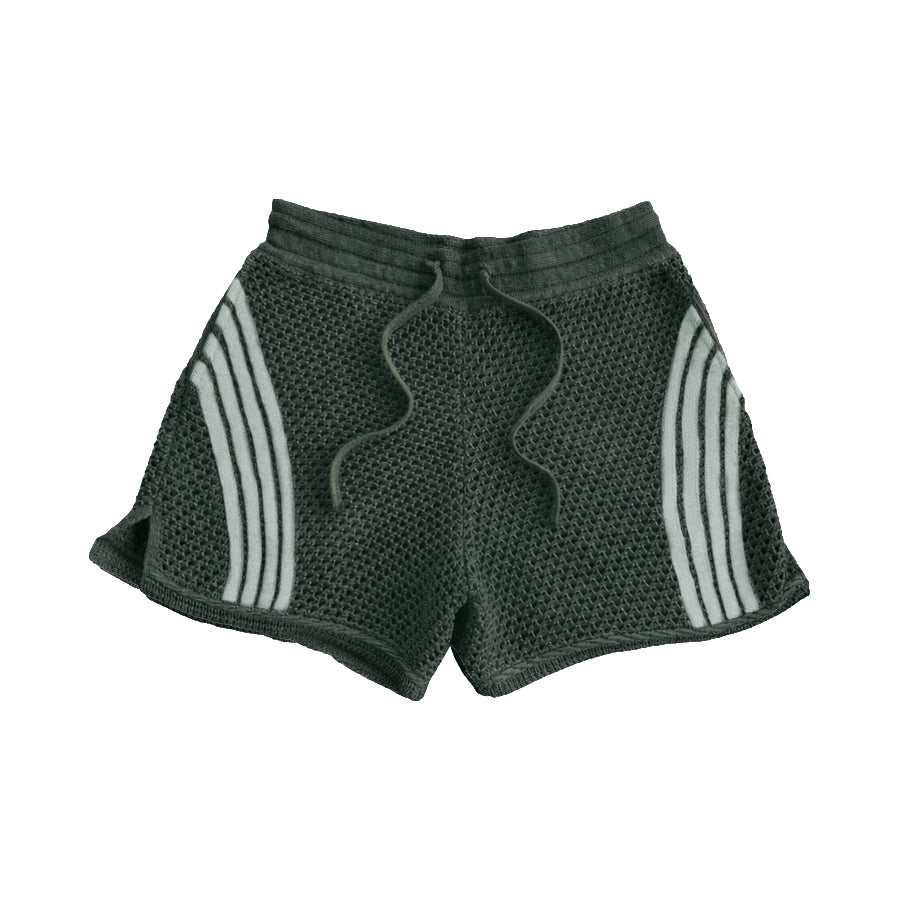 GREEN MESH SHORTS