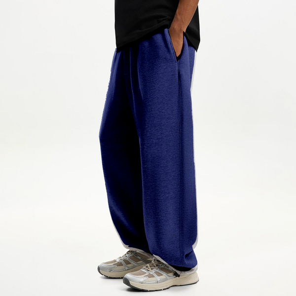 Navy Blue Straight Fit Sweatpants
