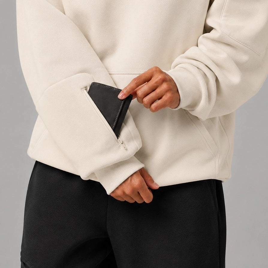 Cream Eye Mask Hoodie