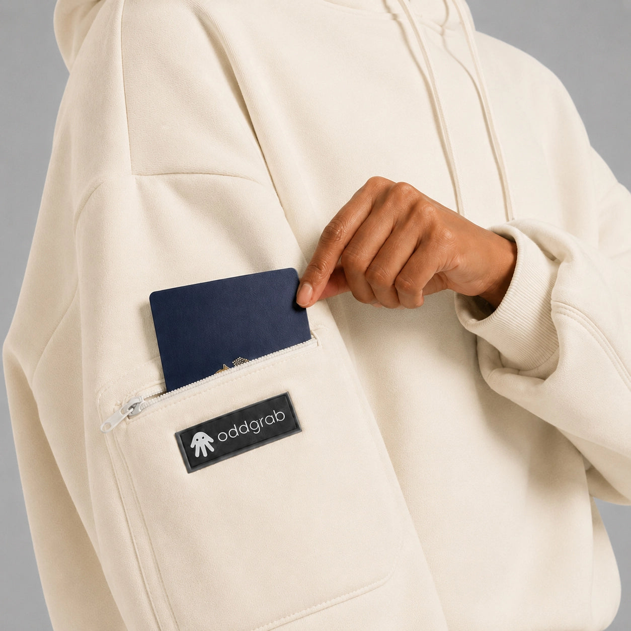 Cream Eye Mask Hoodie