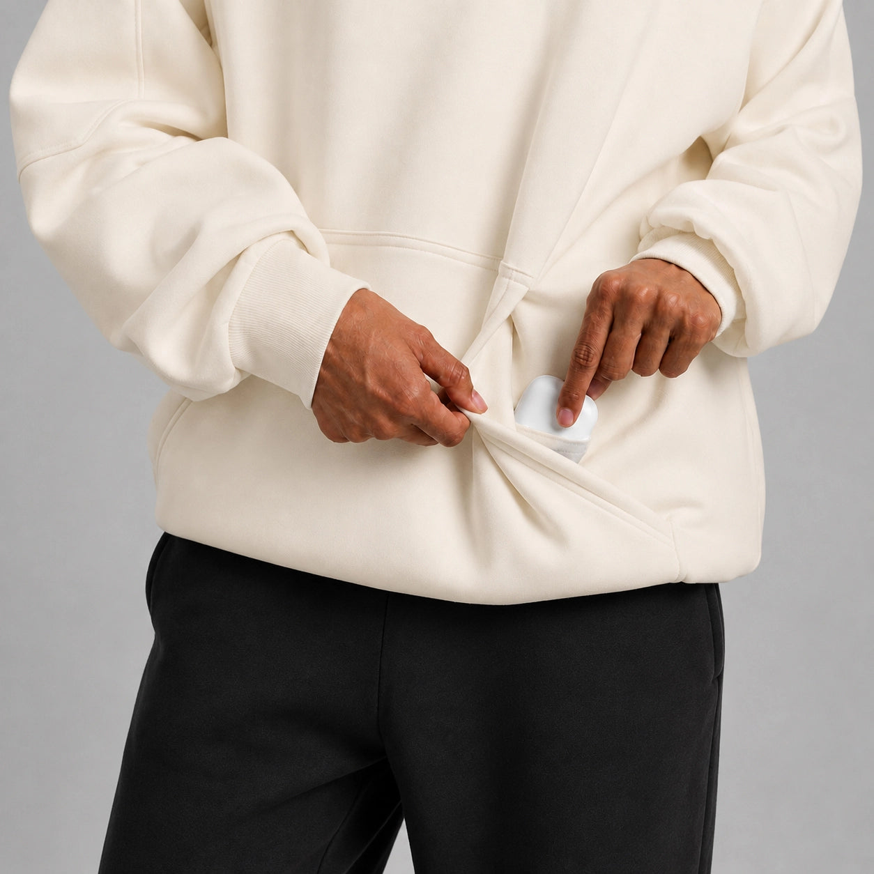 Cream Eye Mask Hoodie