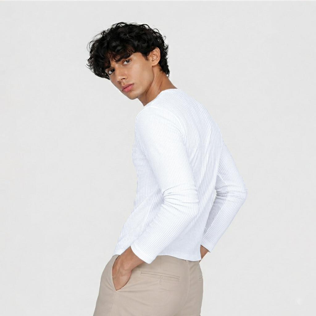 Core White Henley